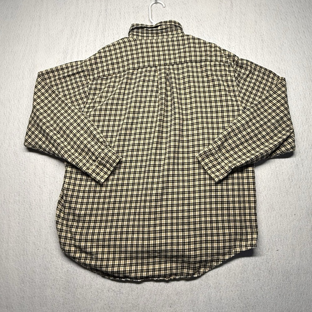 Vintage Ralph Lauren Mens L Flannel Yellow Plaid  Button Down Shirt Long Sleeve - Picture 2 of 13